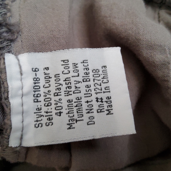 Johnny Was Military Ramble Pull-on Cargo Jogger Pants M Grey New - Picture 5 of 7